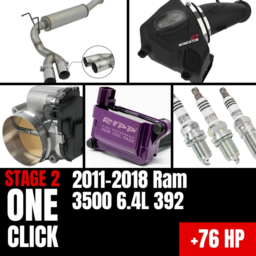 Fast Hemis One-Click Stage 2 Kit: 2011-2018 Ram 3500 6.4L 392 (+76Hp) 1