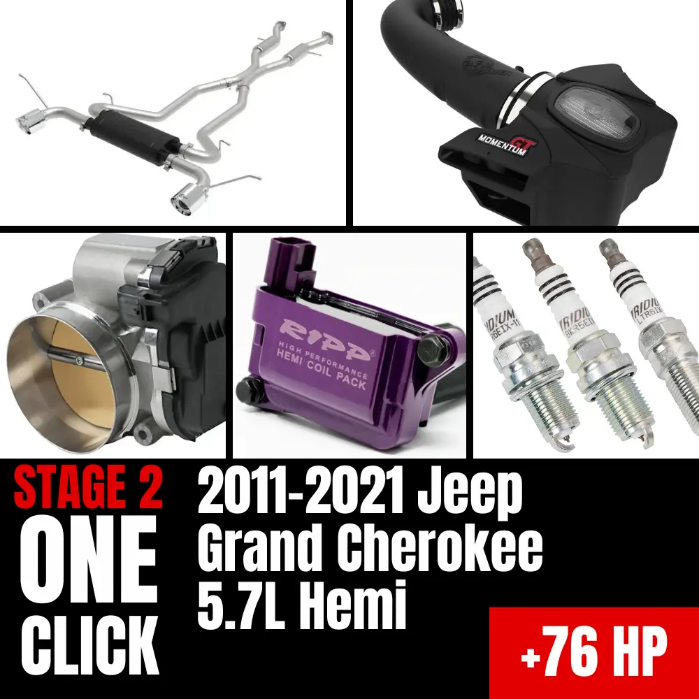 Fast Hemis One-Click Stage 2 Kit: 2011-2021 Jeep Grand Cherokee 5.7L Hemi (+76Hp) 1