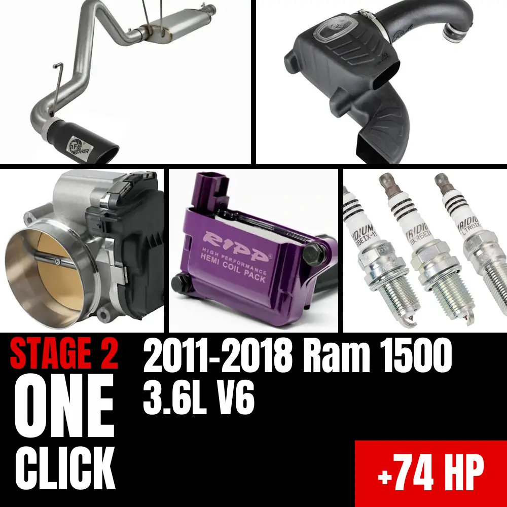 Fast Hemis One-Click Stage 2 Kit: 2011-2018 Ram 1500 3.6L V6 (+74Hp) 1