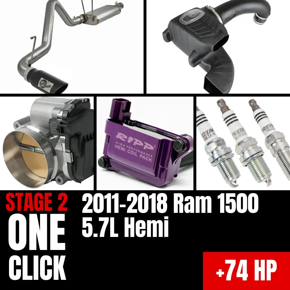 Fast Hemis One-Click Stage 2 Kit: 2011-2018 Ram 1500 5.7L Hemi (+74Hp) 1