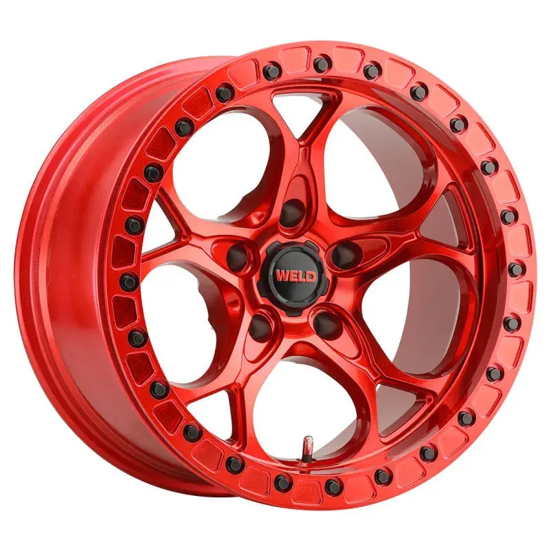 Weld W906 Ledge / Candy Red / Red Ring | 17X9 | 5X127 | -12Mm - Beadlock 1