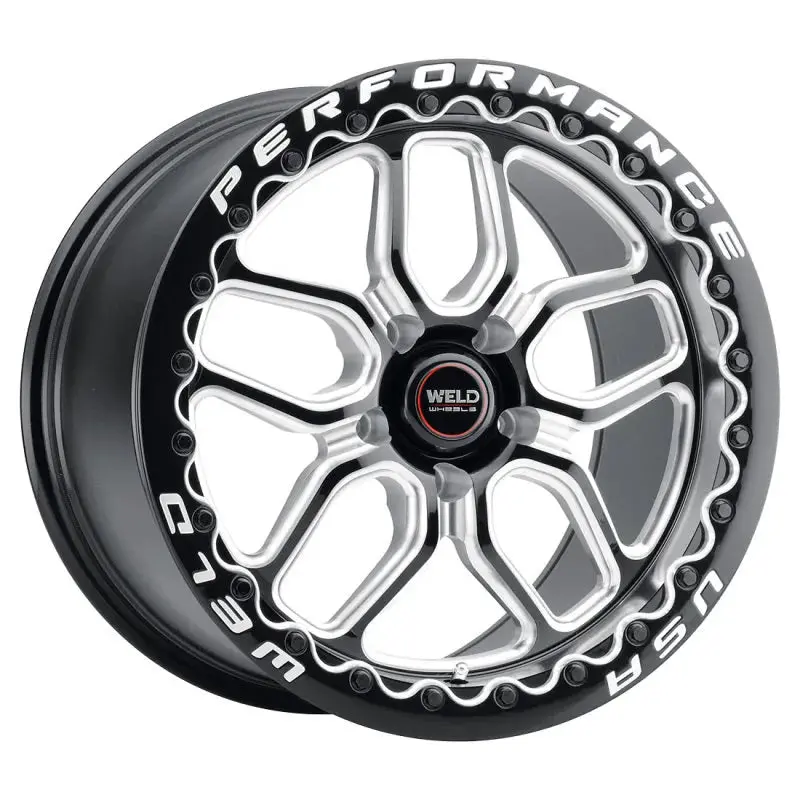 Weld S907 Laguna / Gloss Black Milled | 17X10 | 5X115 | +0Mm - Beadlock 1