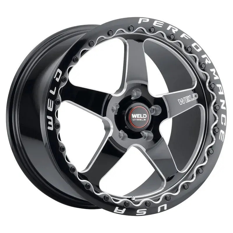 Weld S904 Ventura / Gloss Black Milled | 18X10 | 5X115 | +30Mm - Beadlock 1