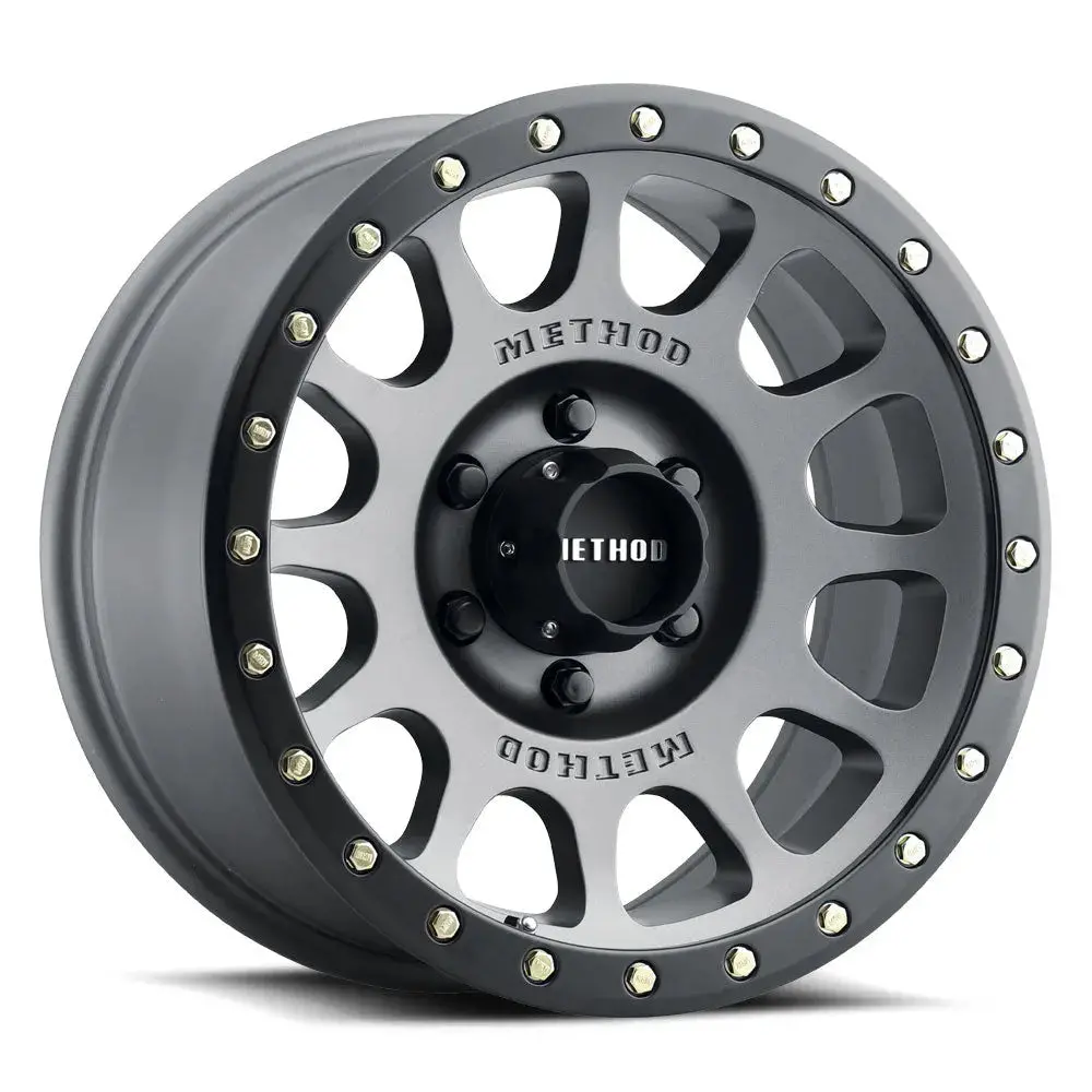 Method Wheels 305 / Nv / Titanium - Matte Black Lip | 17X8.5 | 5X5 | 0/4.75" 1
