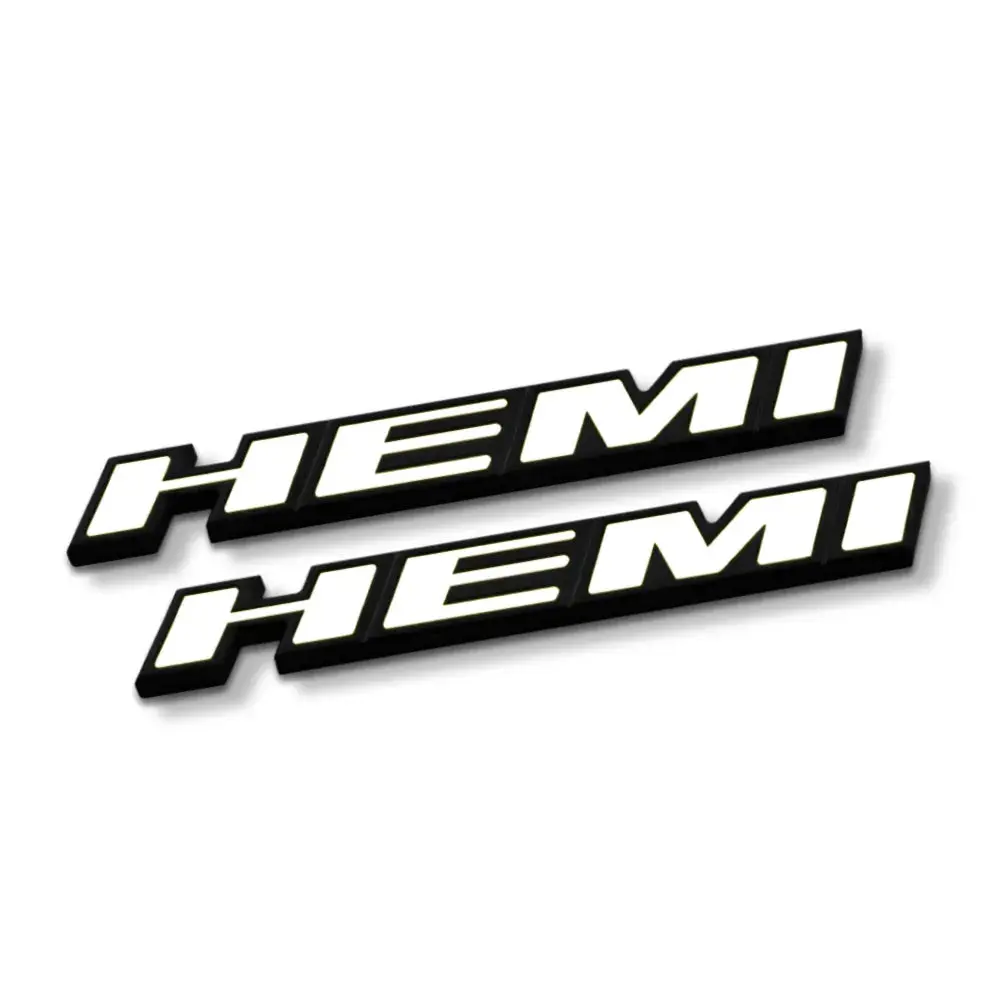 American Brother Designs Custom Hemi Exterior Badges (Pair): Dodge Challenger 2015 - 2023 1
