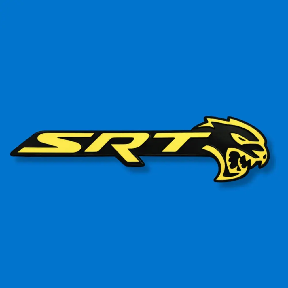 American Brother Designs Custom Srt Hellcat Front Grille Badge (2-Color): Dodge Challenger 2015 - 2023 1