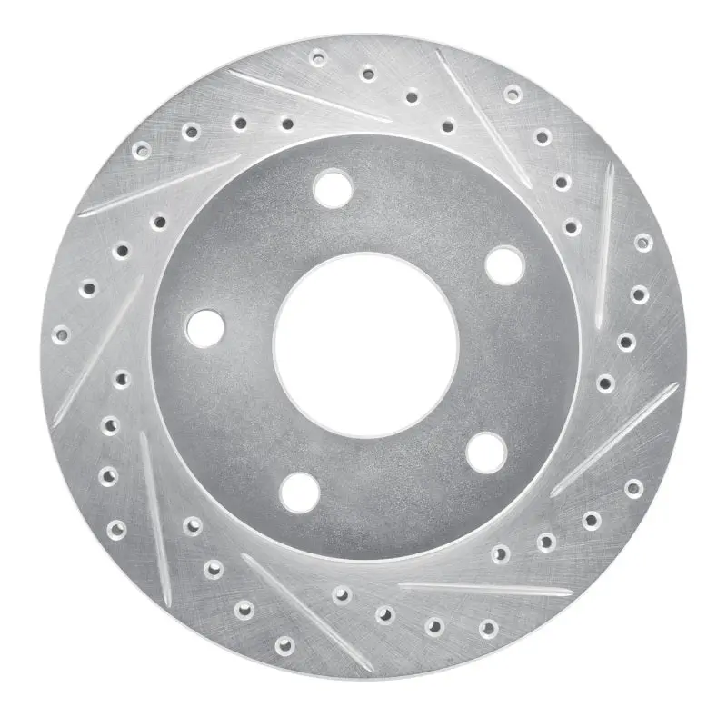 R1 Concepts Drilled & Slotted Brake Rotor (Front Right): Dodge Ram 1994-2001 3.9L/4.7L 1