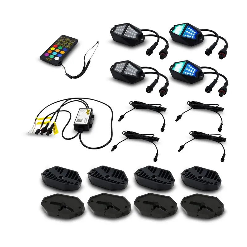 Stinger Spxdk4 Enlight10 Dynamic 4-Way Rgb Rock Light Kit 1