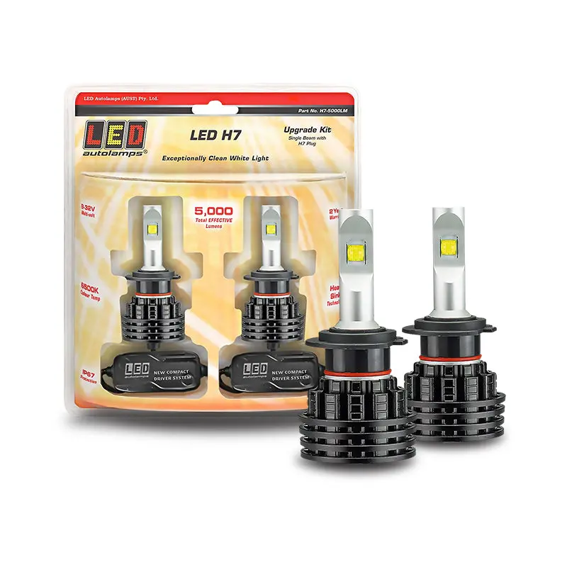Led Autolamps H7-5000Lm 9/32V H7 Led Headlight Kit Single Beam 1