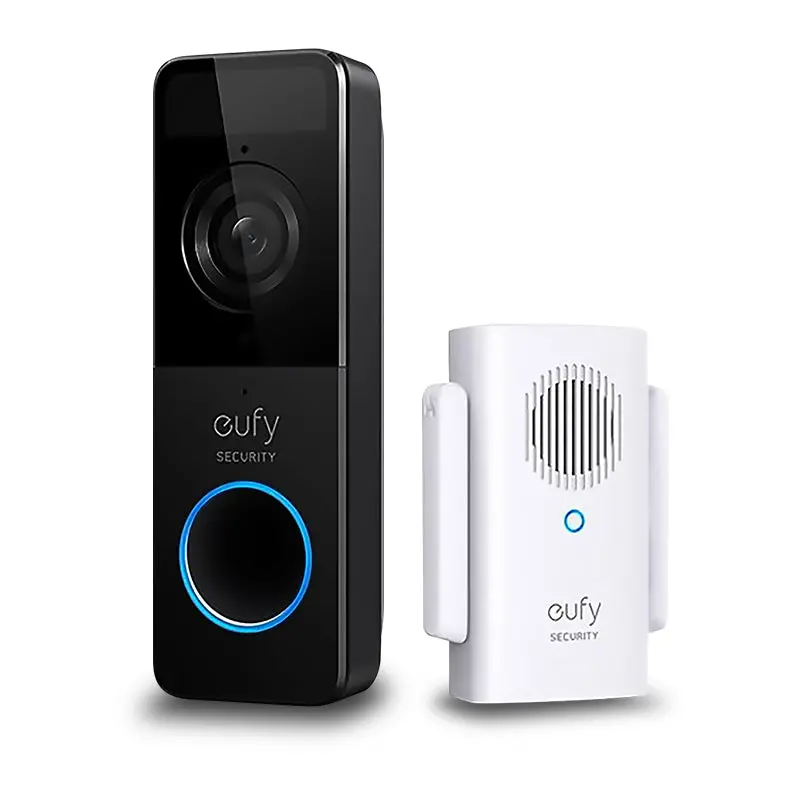 Eufy E8220cw1 Wireless Video Doorbell Slim Wireless 1080P With Mini Repeater 1