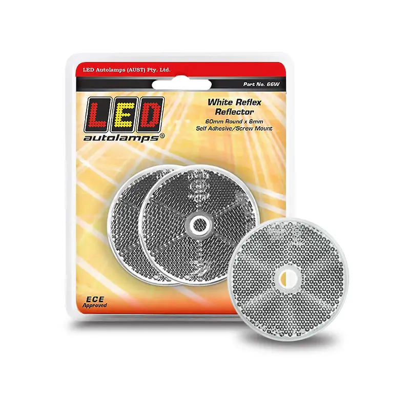 Led Autolamps 66W Twin Blister White Round Reflector Ece 1