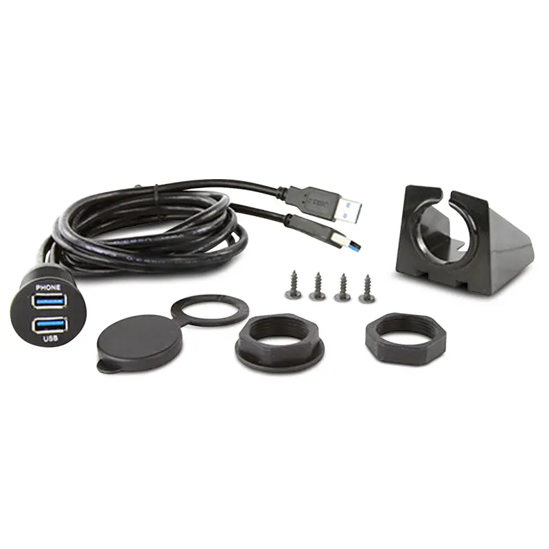 Dna Uniusb01 Universal Round Mount Usb Adaptor Lead To Fit In Most Cigarette Lighter / Accessory Sockets 1