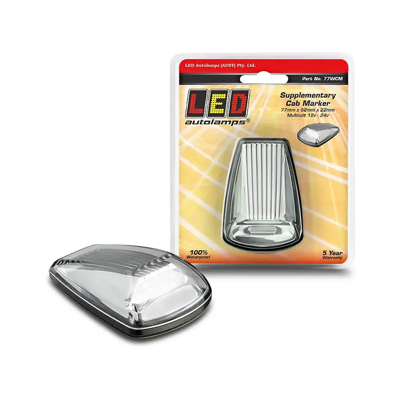 Led Autolamps 77Wcm Sup Cab Marker White Led Clr Lens 1