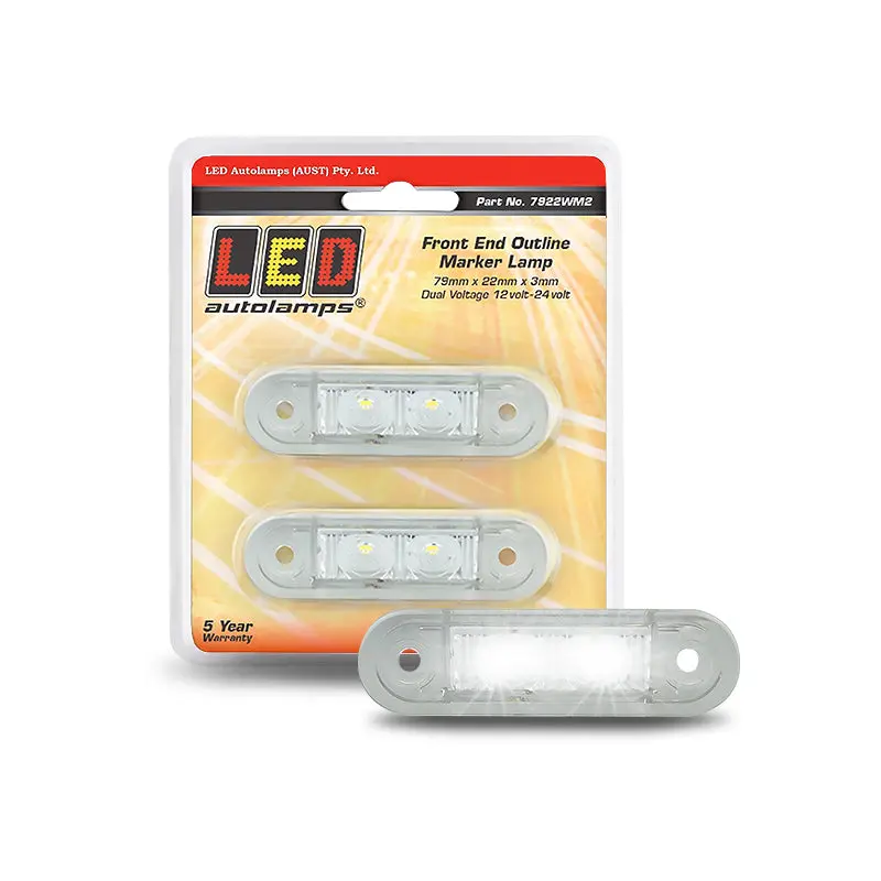 Led Autolamps 7922Wm2 12/24V Front End Outline Marker Recessed Fitting Twin Blister 1