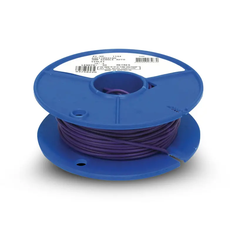 Oex Acx0710 3Mm Single Core Automotive Cable, Violet - 30M Roll 1
