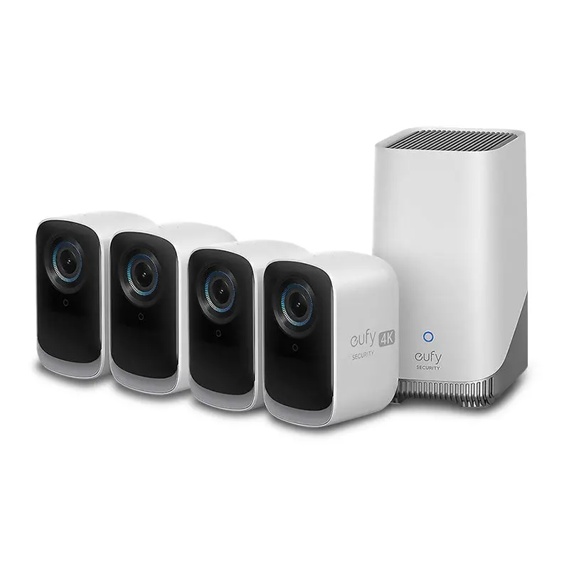Eufy T8883t21 Eufycam 3C (S300) 4 Pack With Homebase 3 1