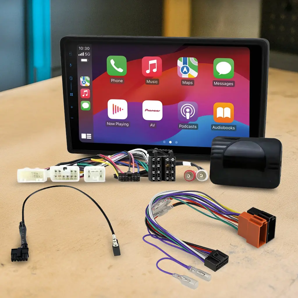 Pioneer Dmh-Ap6650bt 9" Apple Carplay/Android Auto Wireless Av Receiver Bundle For Pioneer Dmh-Ap6650bt 9 With Hr9-Ty001 Fascia & Aerpro App8pio9 App8 Secondary Iso Harness Suit Pioneer Av Headunits (13-Pin Connector) Harness 1
