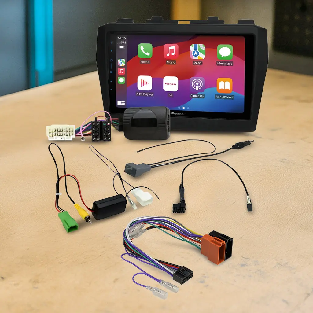 Pioneer Dmh-Ap6650bt 9" Apple Carplay/Android Auto Wireless Av Receiver Bundle For Pioneer Dmh-Ap6650bt 9 With Hr9-Sz002 Fascia & Aerpro App8pio9 App8 Secondary Iso Harness Suit Pioneer Av Headunits (13-Pin Connector) Harness 1