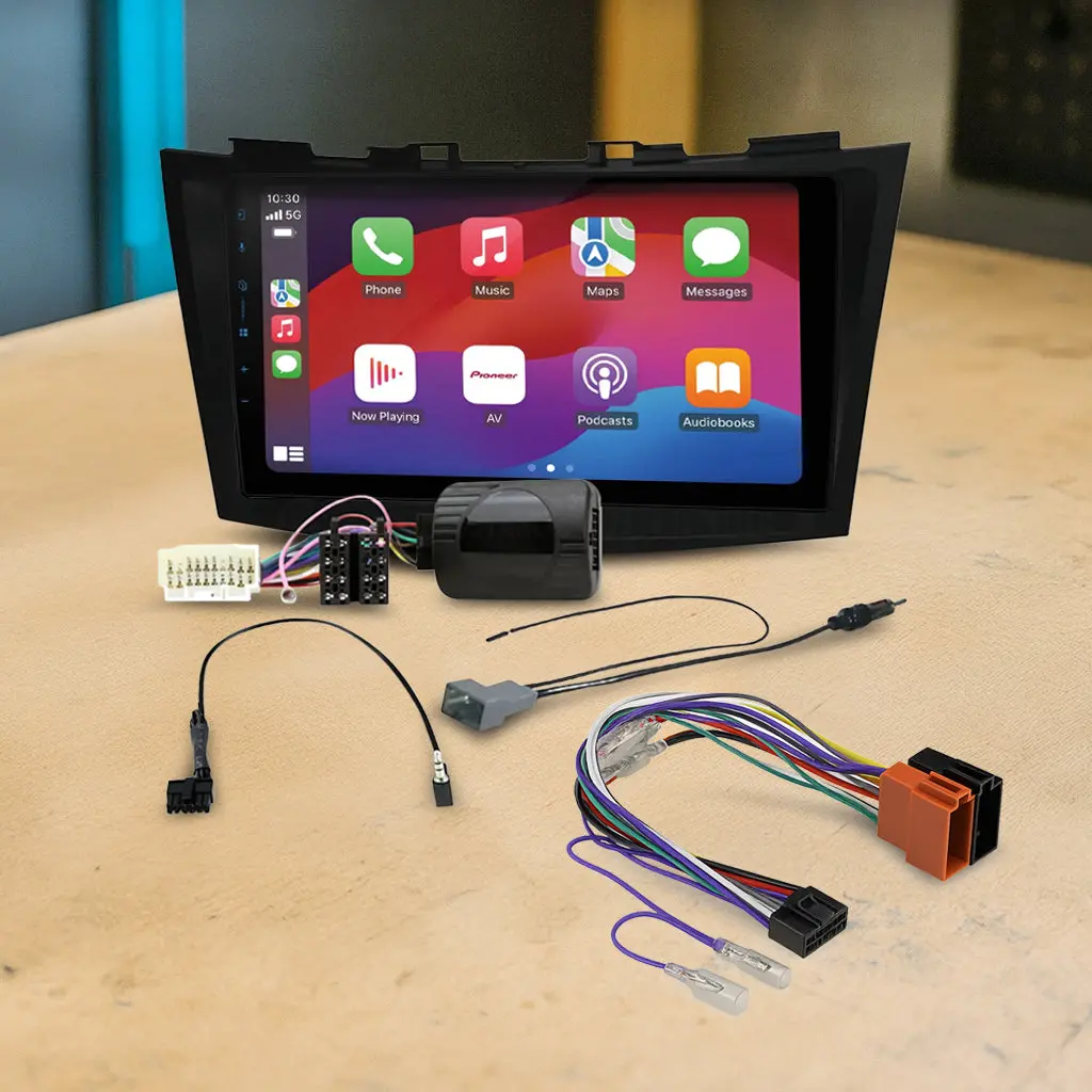 Pioneer Dmh-Ap6650bt 9" Apple Carplay/Android Auto Wireless Av Receiver Bundle For Pioneer Dmh-Ap6650bt 9 With Hr9-Sz001 Fascia & Aerpro App8pio9 App8 Secondary Iso Harness Suit Pioneer Av Headunits (13-Pin Connector) Harness 1