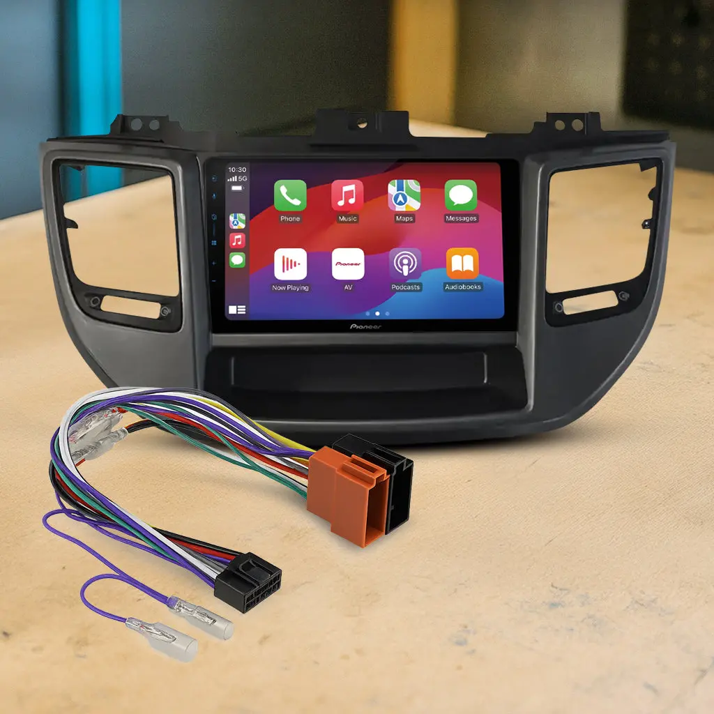 Pioneer Dmh-Ap6650bt 9" Apple Carplay/Android Auto Wireless Av Receiver Bundle For Pioneer Dmh-Ap6650bt 9 With Hr9-Hy002 Fascia & Aerpro App8pio9 App8 Secondary Iso Harness Suit Pioneer Av Headunits (13-Pin Connector) Harness 1