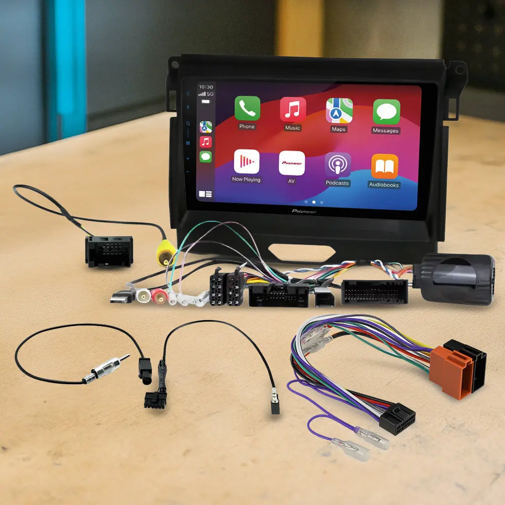 Pioneer Dmh-Ap6650bt 9" Apple Carplay/Android Auto Wireless Av Receiver Bundle For Pioneer Dmh-Ap6650bt 9 With Hr9-Fd002 Fascia & Aerpro App8pio9 App8 Secondary Iso Harness Suit Pioneer Av Headunits (13-Pin Connector) Harness 1