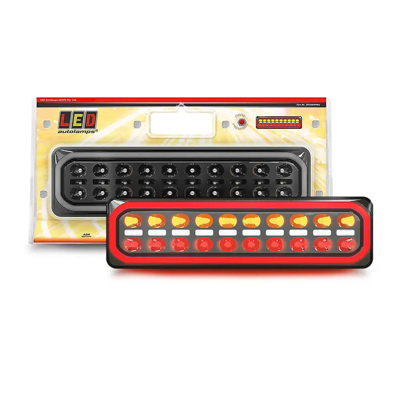 Led Autolamps 3855Arwm-2 Multi Volt Stop/Tail/Ind/Rev Diffused Tail Twin Blister 1