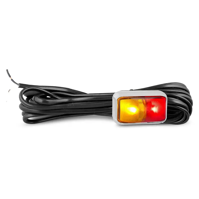 Led Autolamps 58Carm3 Side Led Marker Amber/Red 12/24V Amber/Red Lens 3M Cable 1