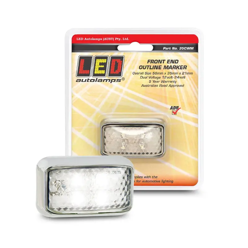 Led Autolamps 35Cwm Front Marker Light Clear Led 12 Or 24V 1