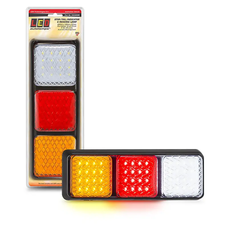 Led Autolamps 282Arwm 12/24V Stop/Tail/Indicator/Reverse Amber Red Led Light 1