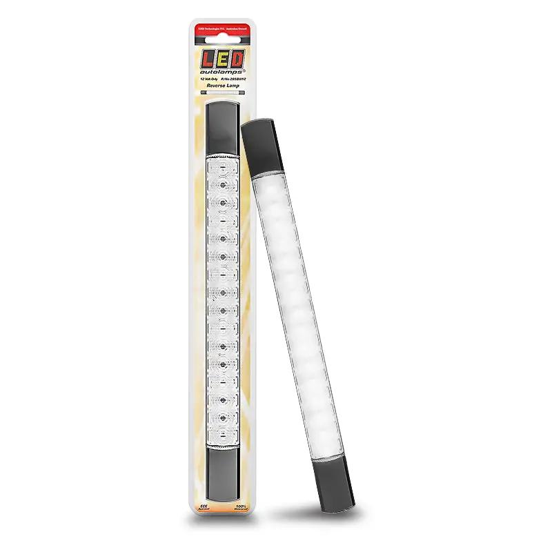 Led Autolamps 285Bw12 12V Slimline/Low Profile Reverse Lamp With Black End Caps 1