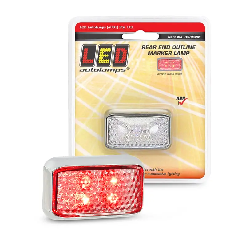 Led Autolamps 35Ccrm 12-24V Red Side Marker Clear 1