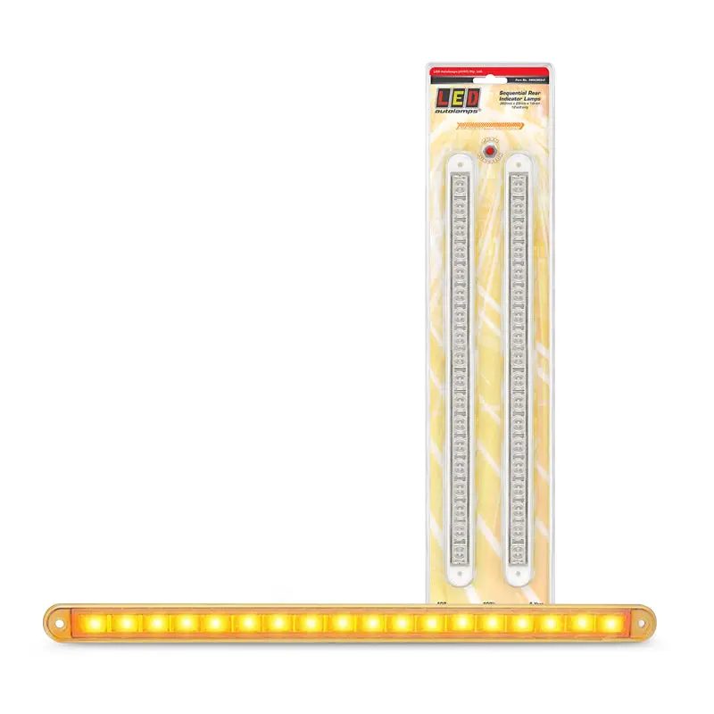 Led Autolamps 380Cseq-2 Sequential Indicator Strip Lamp In 12Vol 1