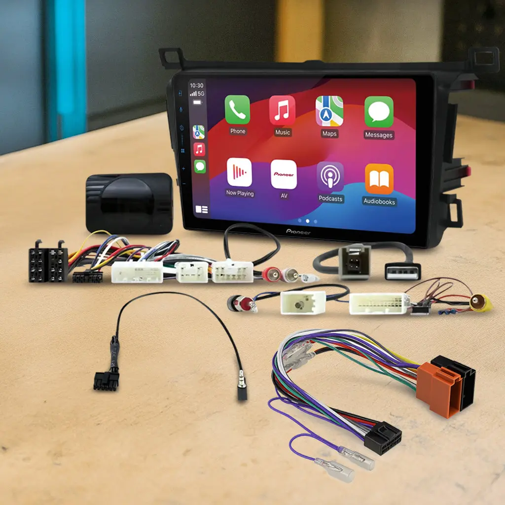 Pioneer Dmh-Ap6650bt 9" Apple Carplay/Android Auto Wireless Av Receiver Bundle For Pioneer Dmh-Ap6650bt 9 With Hr9-Ty003 Fascia & Aerpro App8pio9 App8 Secondary Iso Harness Suit Pioneer Av Headunits (13-Pin Connector) Harness 1