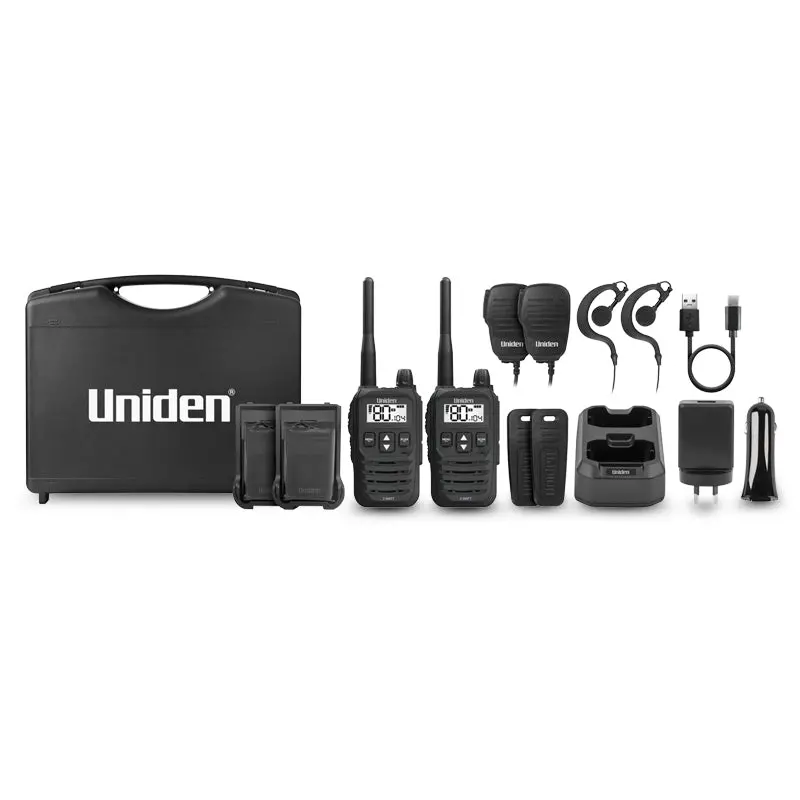 Uniden Uh825-2Tp 2 Watt Uhf Handheld 2-Way Radio Tradies Pack 1