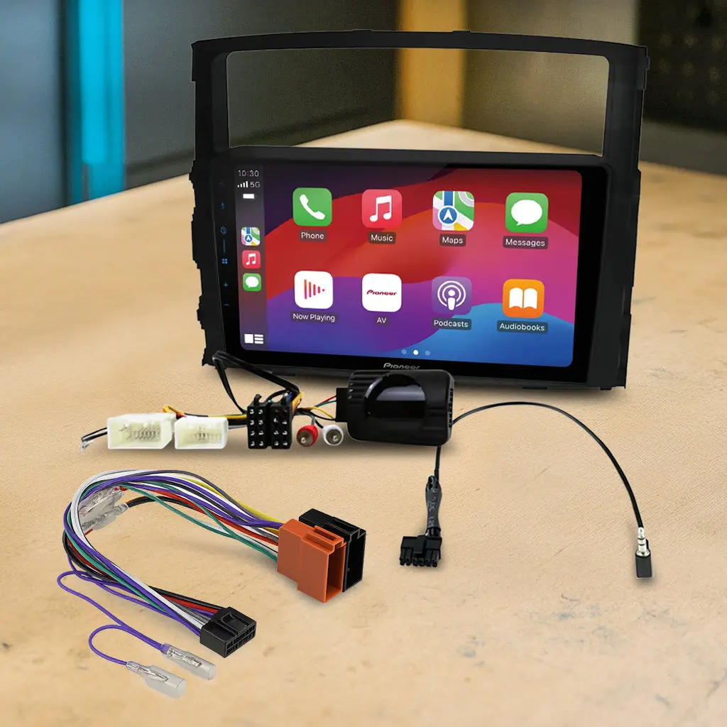 Pioneer Dmh-Ap6650bt 9" Apple Carplay/Android Auto Wireless Av Receiver Bundle For Pioneer Dmh-Ap6650bt 9 With Hr9-Mt001 Fascia & Aerpro App8pio9 App8 Secondary Iso Harness Suit Pioneer Av Headunits (13-Pin Connector) Harness 1