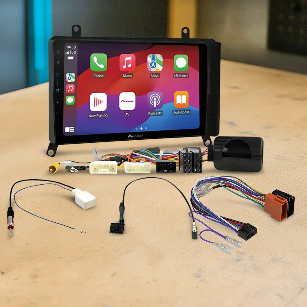 Pioneer Dmh-Ap6650bt 9" Apple Carplay/Android Auto Wireless Av Receiver Bundle For Pioneer Dmh-Ap6650bt 9 With Hr9-Ty004 Fascia & Aerpro App8pio9 App8 Secondary Iso Harness Suit Pioneer Av Headunits (13-Pin Connector) Harness 1