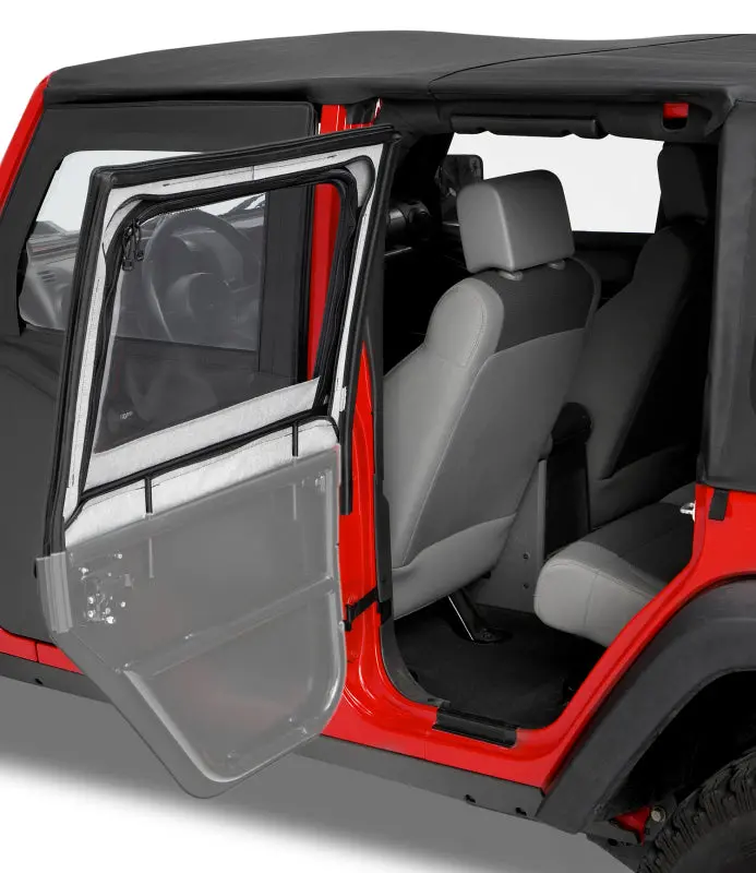 Bestop Element Upper Doors Black Diamond (F&R): Jeep Wrangler Tj 1997-2006 4.0L/2.5L 1