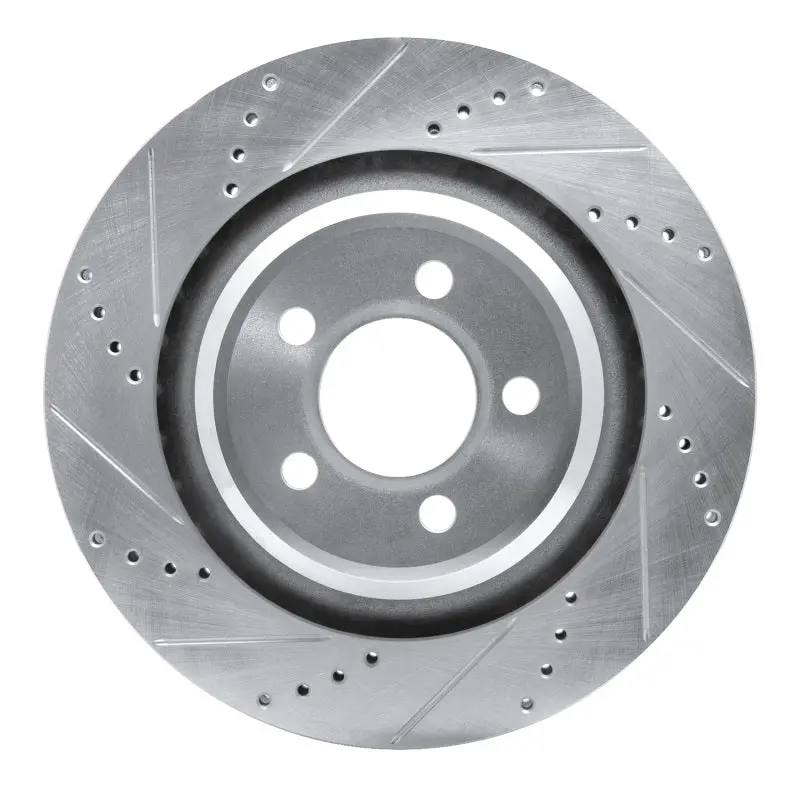R1 Concepts Rear Drilled & Slotted Brake Rotor (Rear Left): Fits Dodge/Chrysler 2005-2023 1