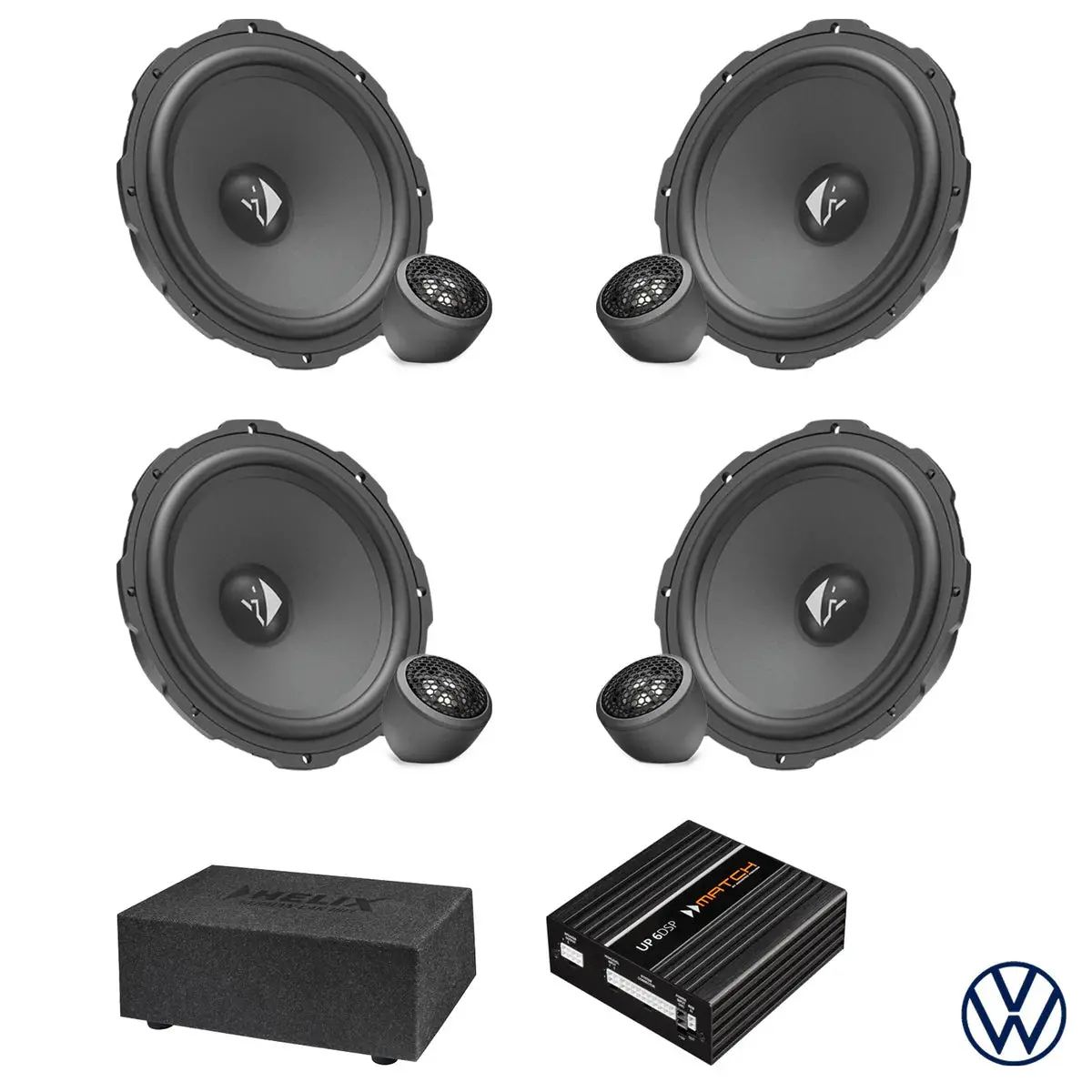 Vw Tiguan - Speaker & Subwoofer Dsp Amplified Package 2 | Helix Ci3 1