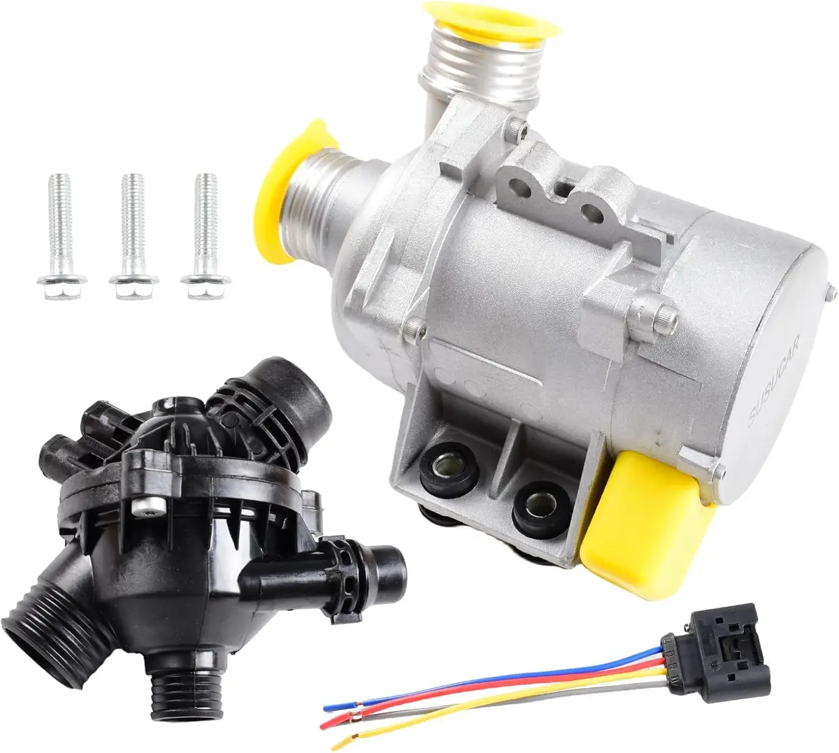 Electric Coolant Water Pump And Thermostat For Bmw N52 11518635092 + 11538671517 1