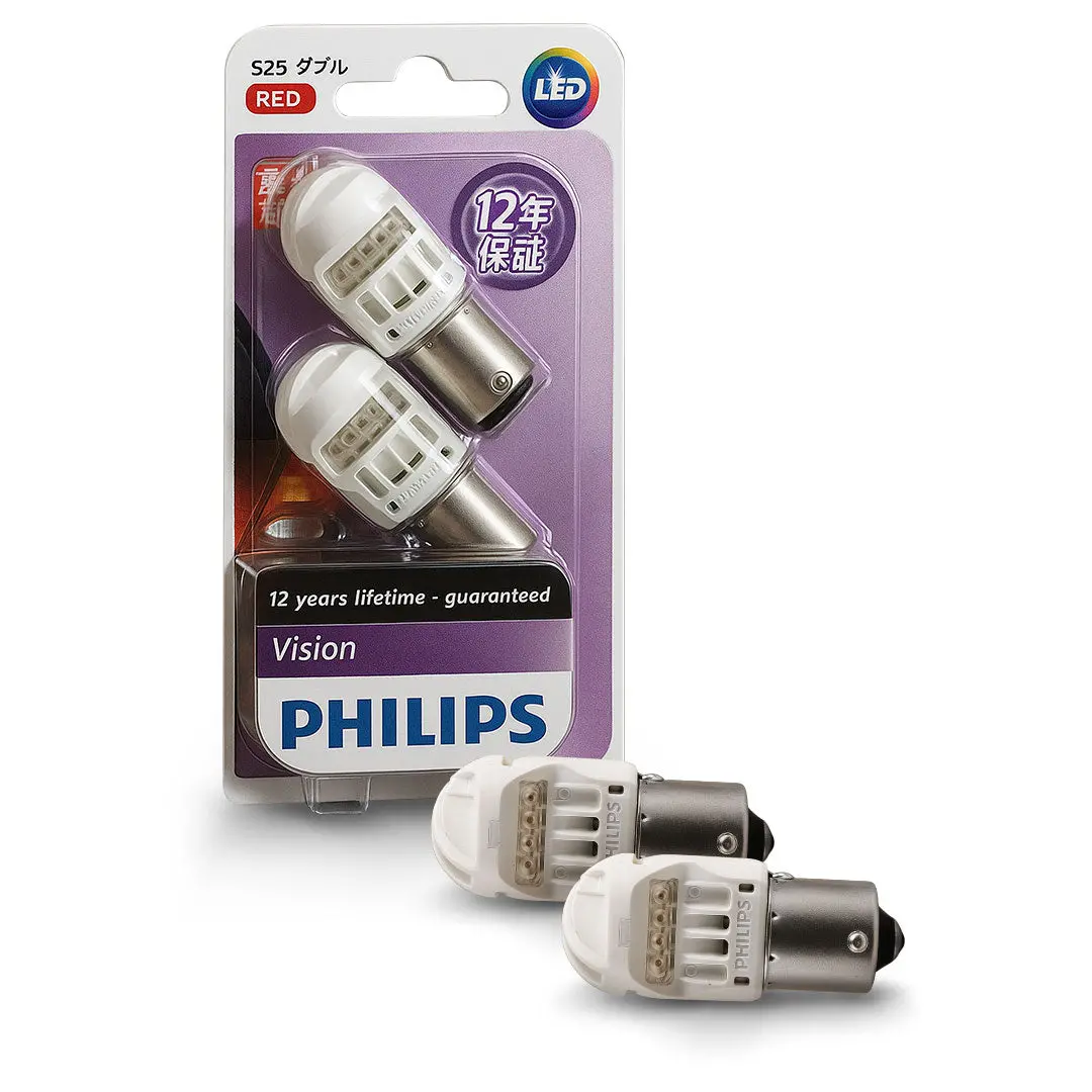 Philips 12839Redb2 Led Tail Light Bulbs Bayonet 12V Red – 2 Pack | Brake & Rear Lamp 1