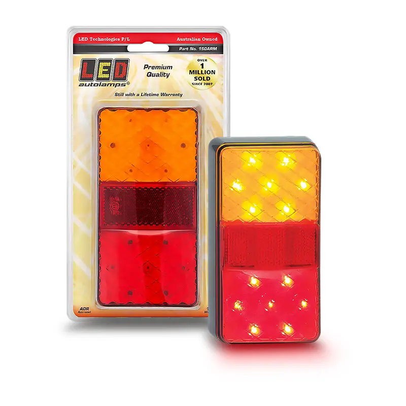 Led Autolamps 150Arm 12/24V Led Stop/Tail/Indicator Lamp Reflex Reflector Blister Pack 1 Pce 1