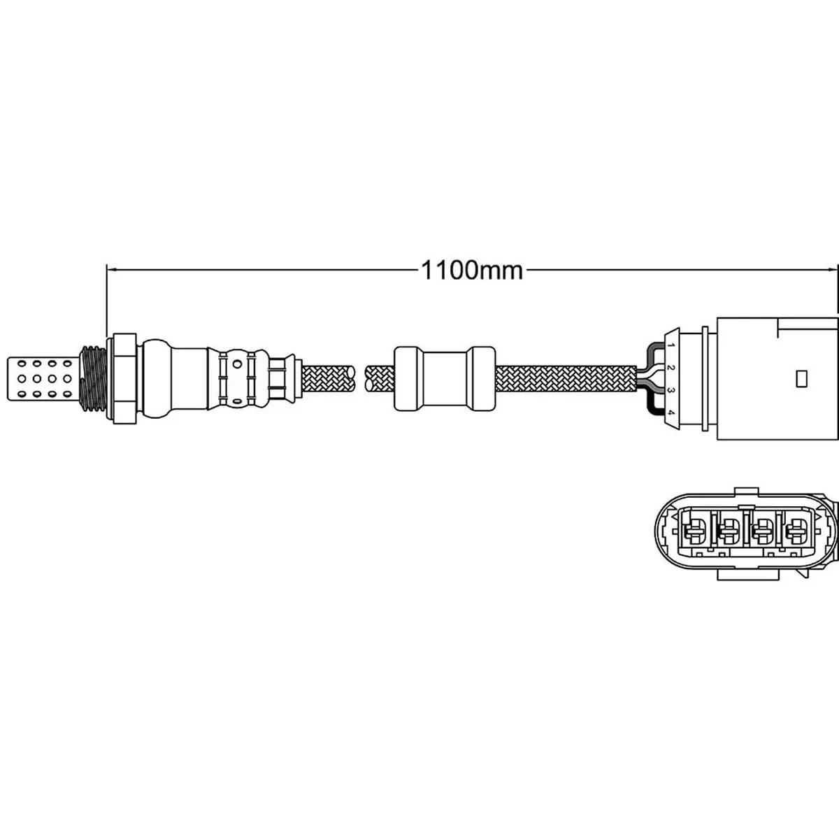 Rear Oxygen Sensor O2 For Volkswagen Vw Beetle 1.8 Turbo 2001-2005 2