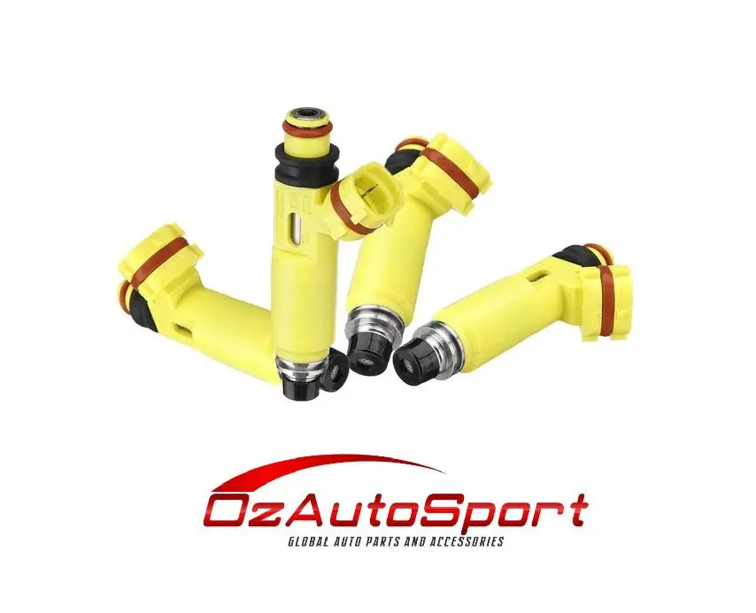 43Lb 450Cc Yellow Fuel Injectors For Mazda Rx8 Mx5 Miata Turbo 195500-4450 1