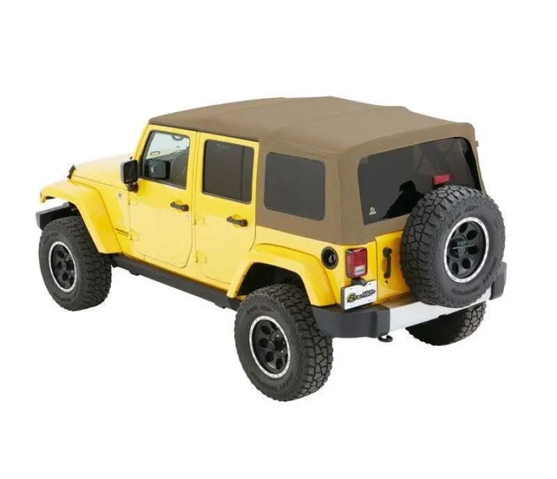 Bestop 4-Door Window Set Pebble Beige Twill (F&R): Jeep Wrangler Jk 2007-2018 3.6L/3.8L V6 1