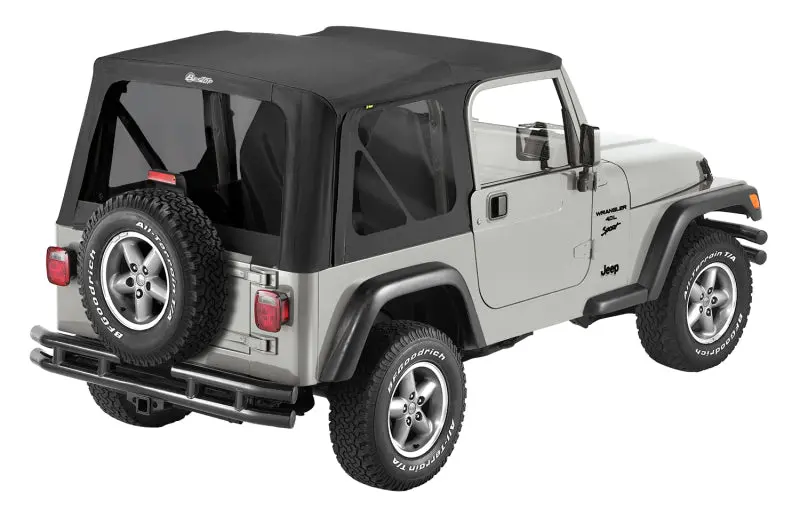Bestop Replace-A-Top Blk Sailcloth Tinted Windows (Rear): Jeep Wrangler Tj 1997-2002 2.5L/4.0L 1