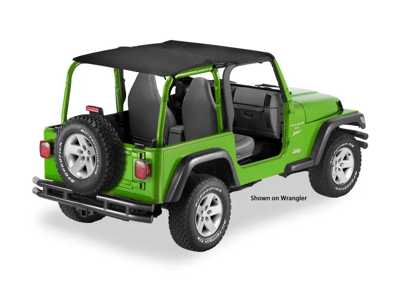 Bestop Safari Bikini Header Top Black Diamond (F&R): Jeep Wrangler Tj 2004-2006 4.0L I6 1