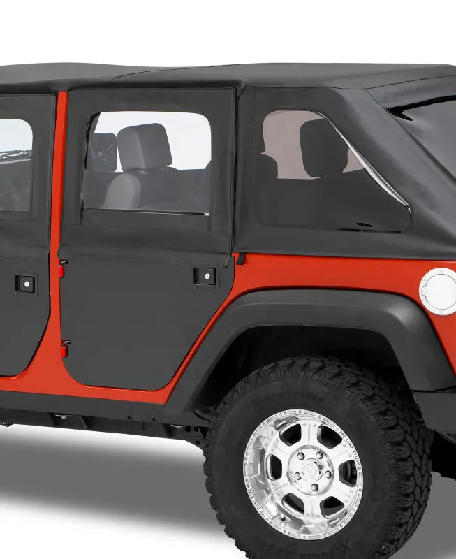 Bestop Full Fabric Rear Doors Black Diamond (Rear): Jeep Wrangler Jk 2007-2018 3.6L/3.8L V6 1