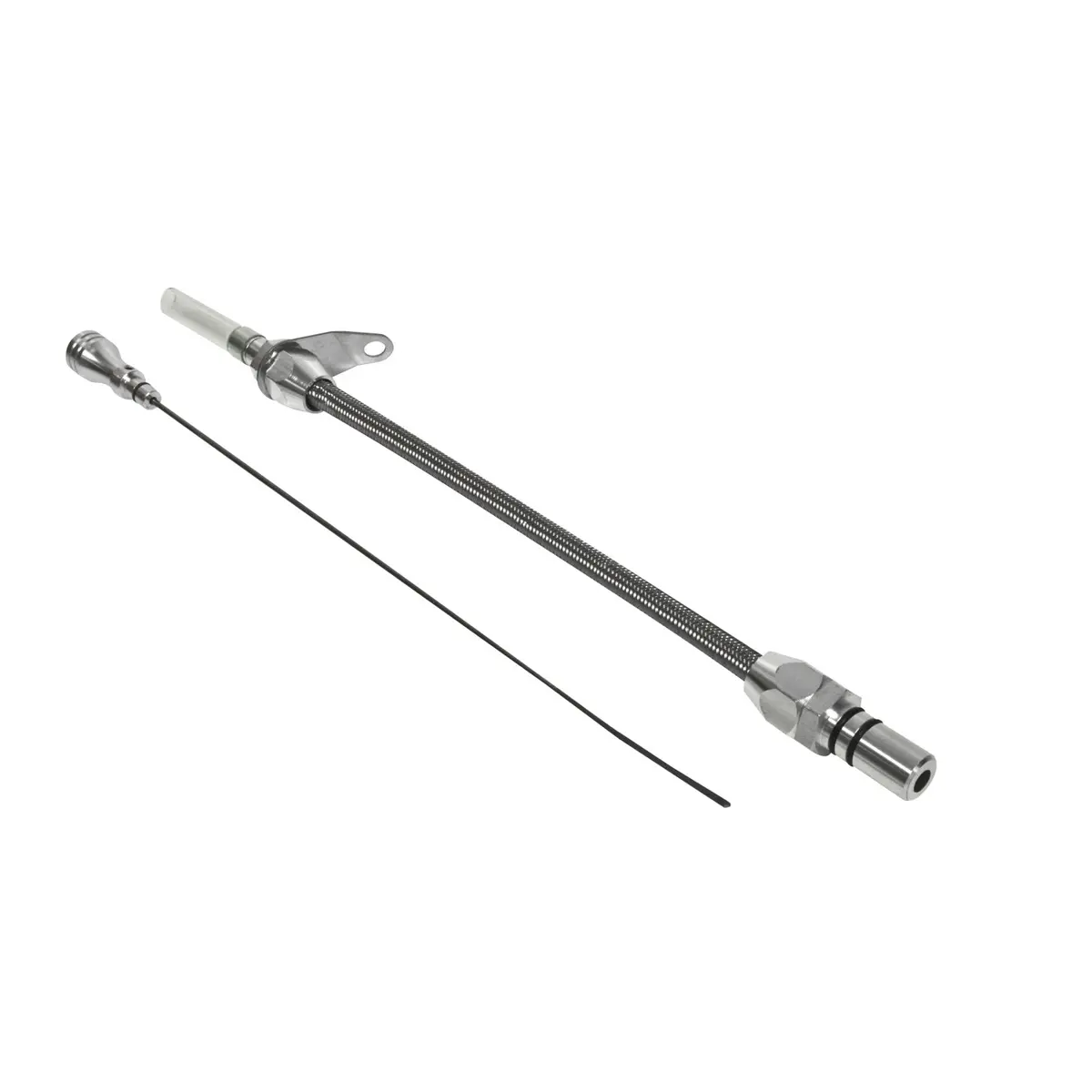 B&M 22165 Aluminum Braided Dip Stick Fits Th-350 Transmission 1