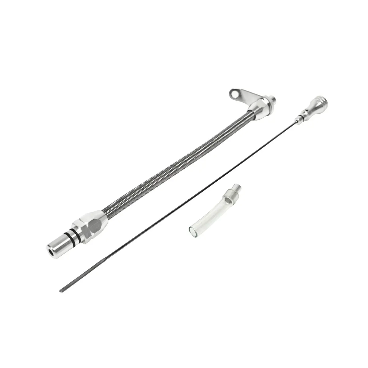 B&M 22166 Aluminum Braided Dip Stick Fits Th-400 Transmission 1